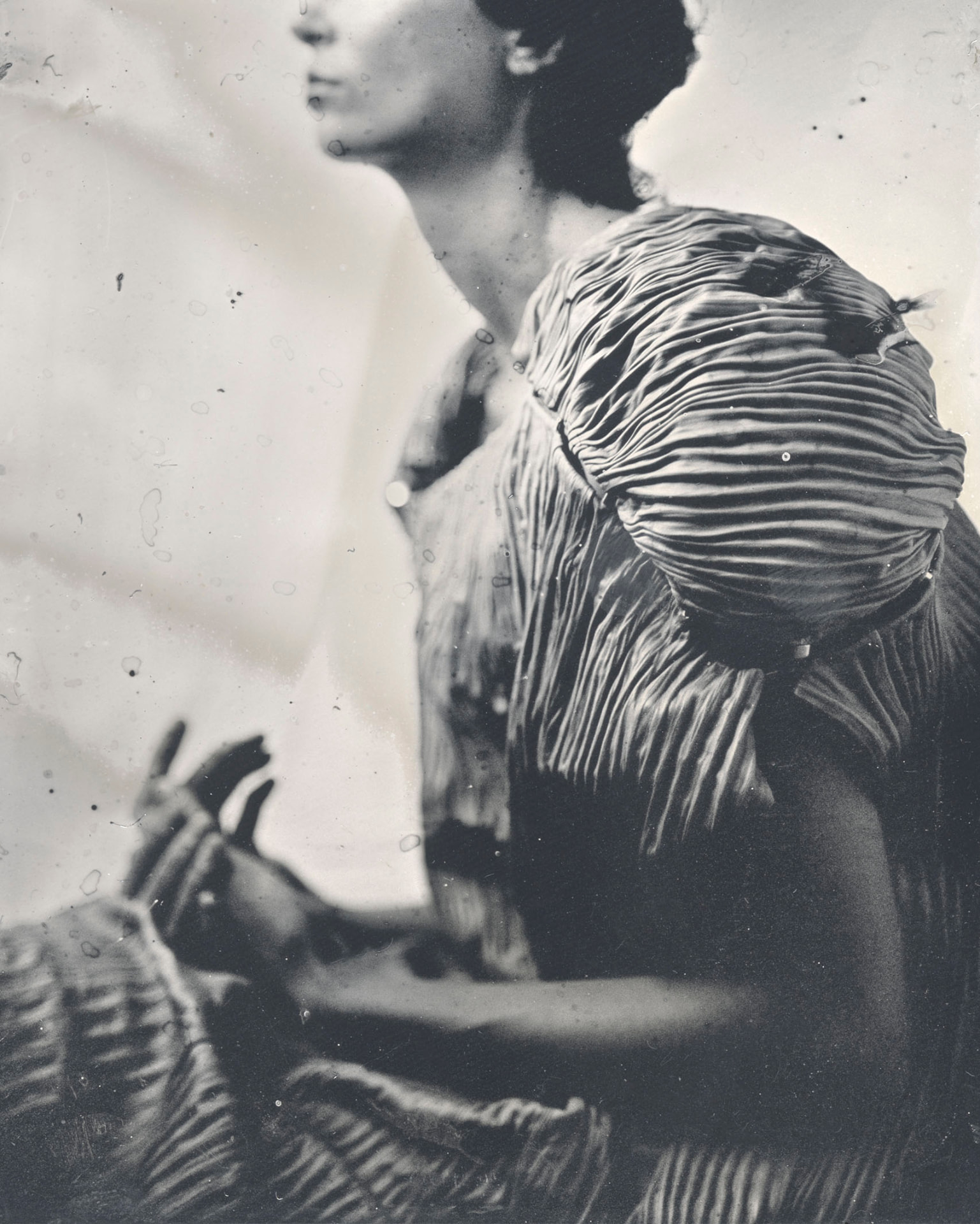 Wet plate collodion portrait, profile